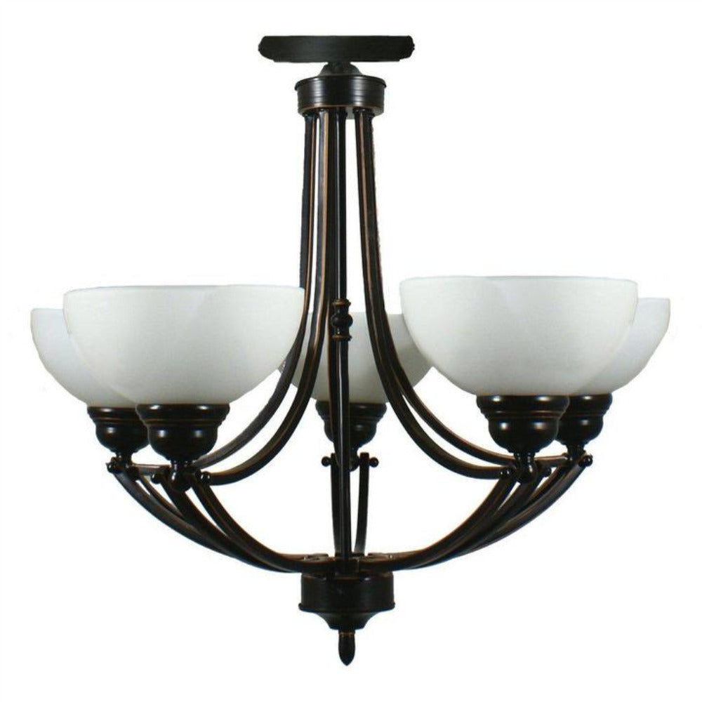 Buy Semi-Flush Mount Lights Australia Houston 5 Light Semi-Flush Mount Bronze - 1000252