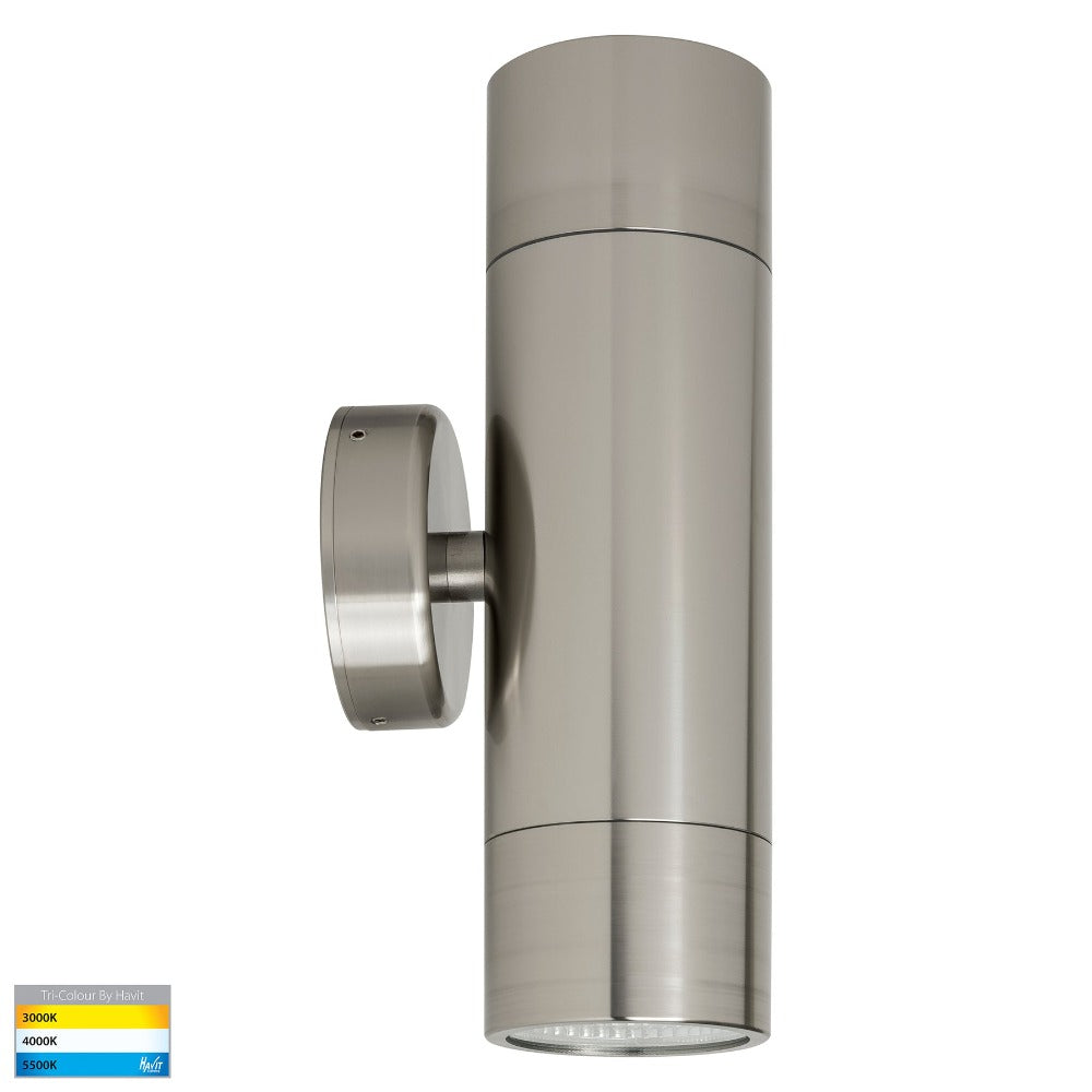 Buy Up / Down Wall Lights Australia Maxi Tivah Up & Down Wall Pillar Light 316 Stainless Steel 3CCT - HV1008T