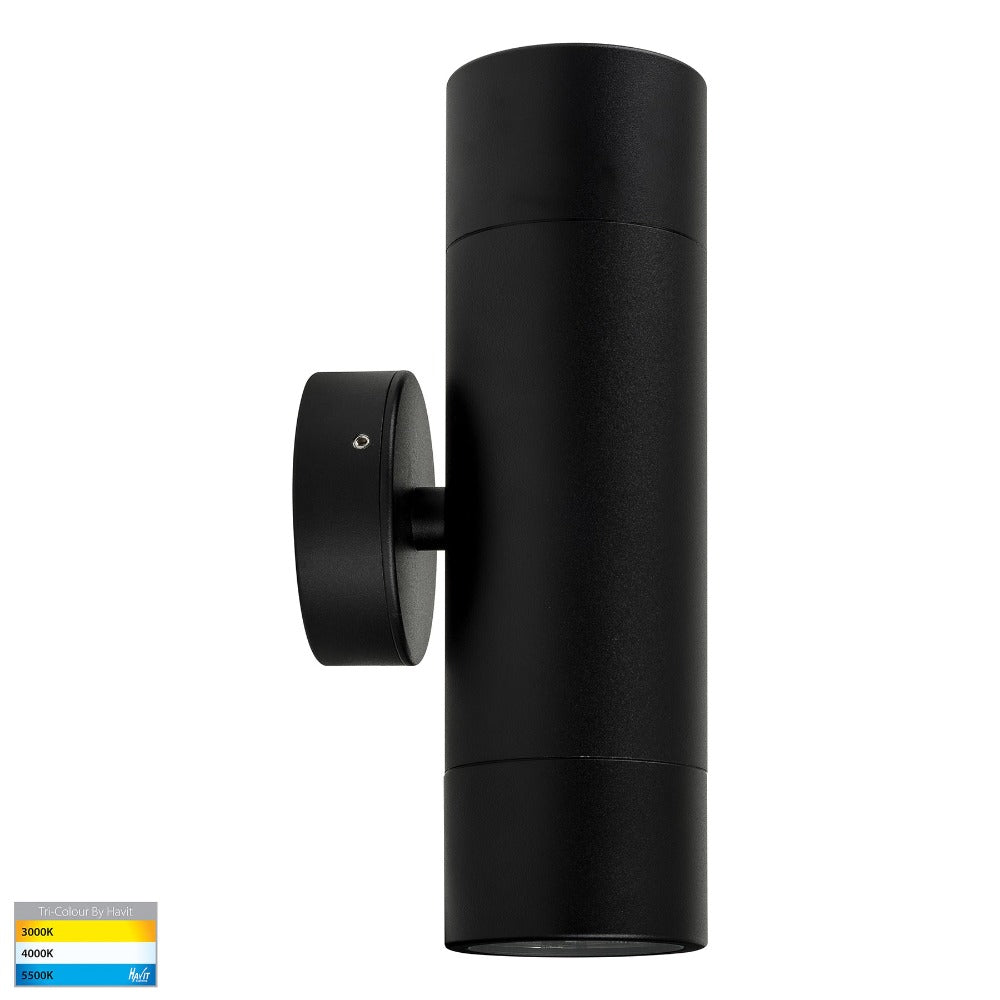 Maxi Tivah Up & Down Wall Pillar Light Black 3CCT - HV1028T