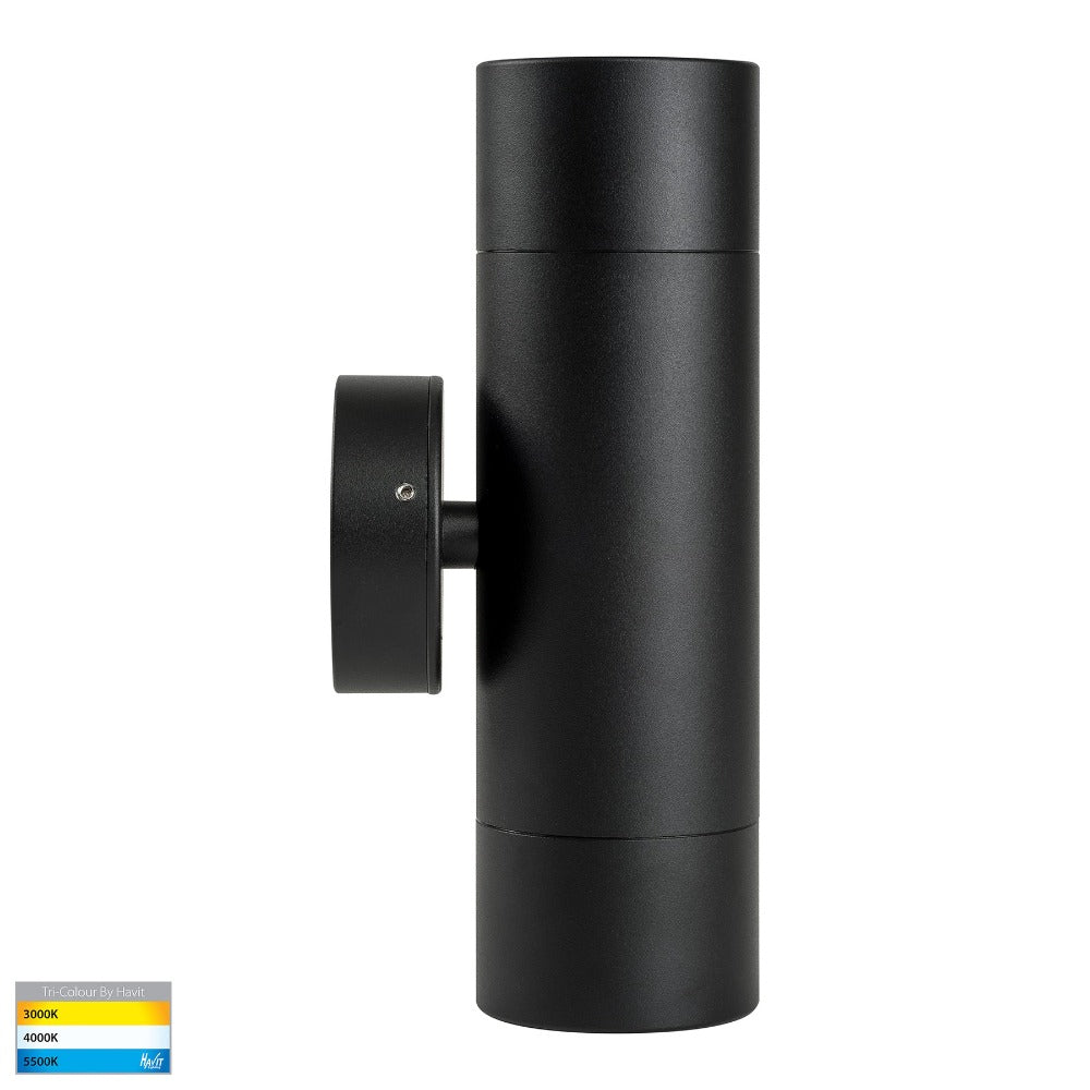 Buy Up / Down Wall Lights Australia Maxi Tivah Up & Down Wall Pillar Light Black 3CCT - HV1028T