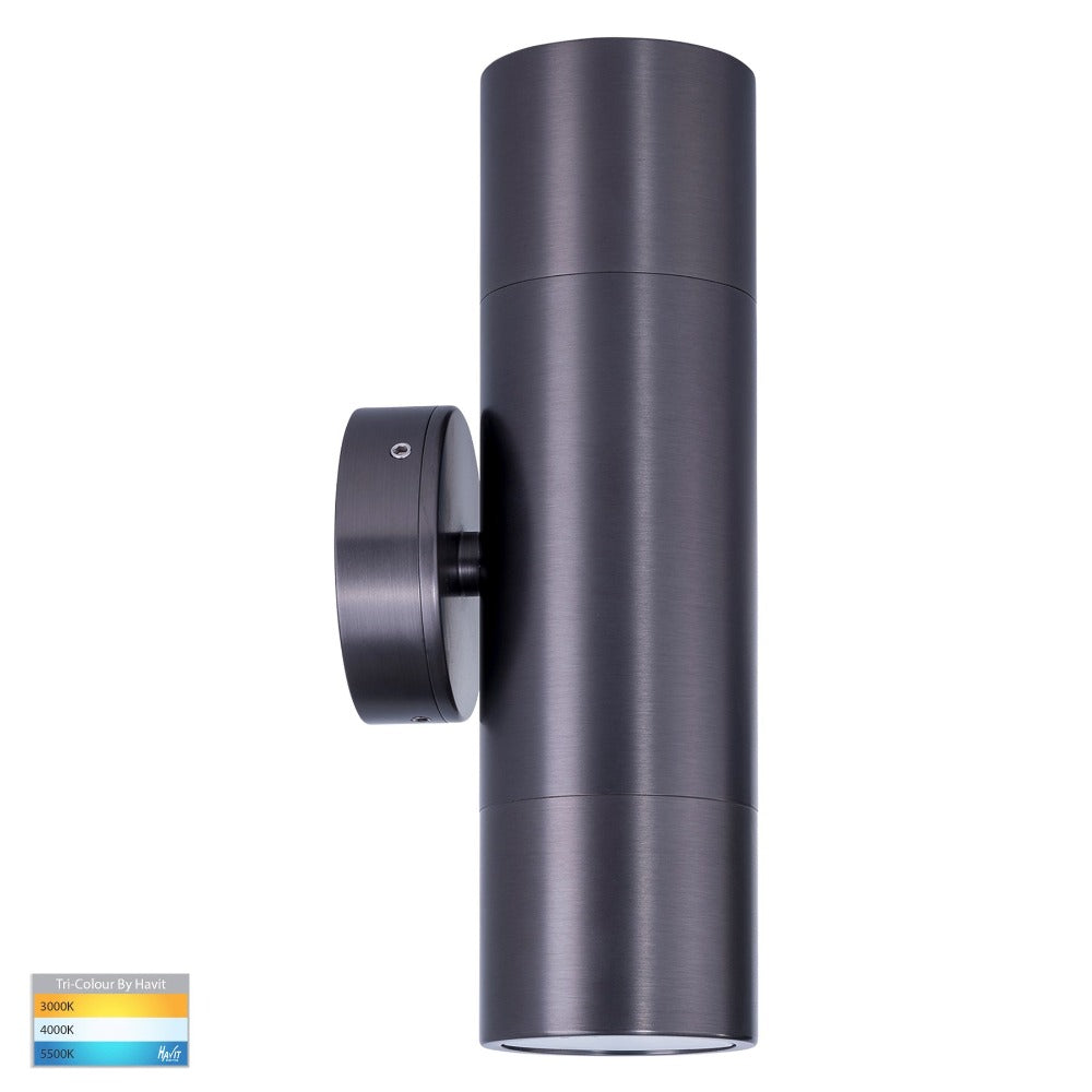 Buy Up / Down Wall Lights Australia Tivah Up & Down Wall Light 240V B120° Graphite Solid Brass - HV1077GU10T