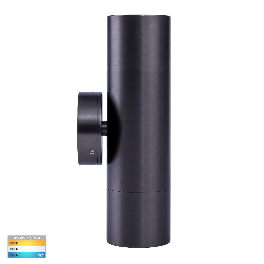 Buy Up / Down Wall Lights Australia Tivah Up & Down Wall Light 240V B120° Graphite Solid Brass - HV1077GU10T
