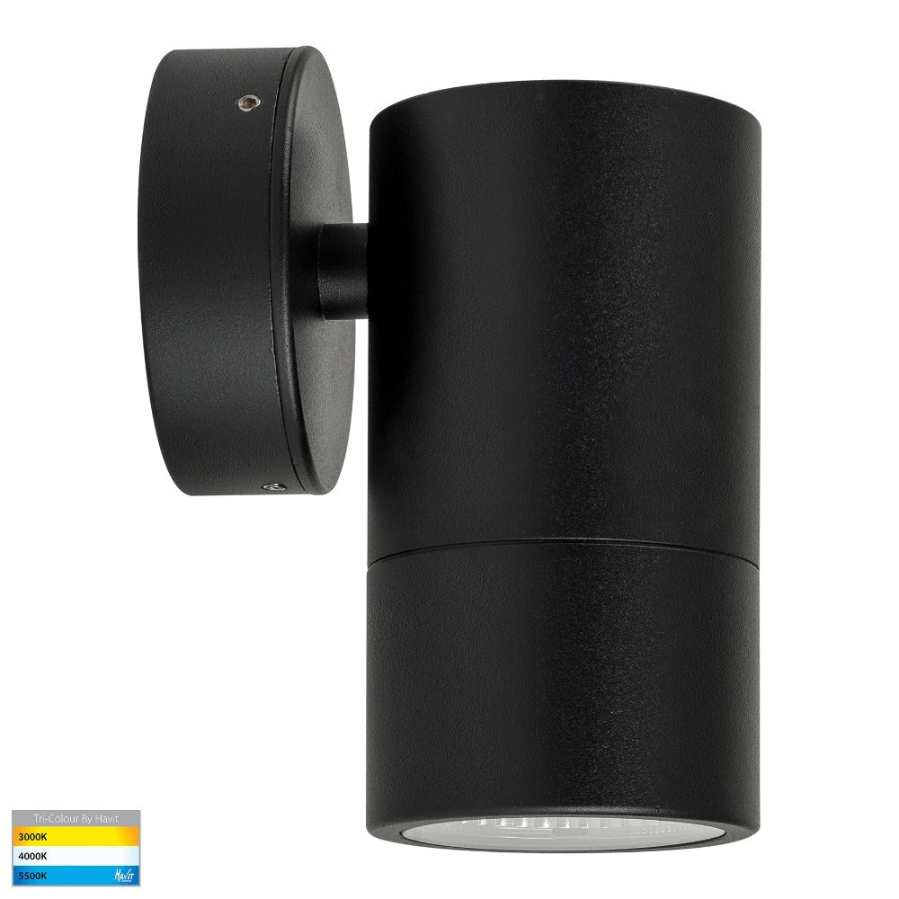 Buy Exterior Wall Lights Australia Maxi Tivah Fixed Down Wall Light Black 3CCT - HV1128T