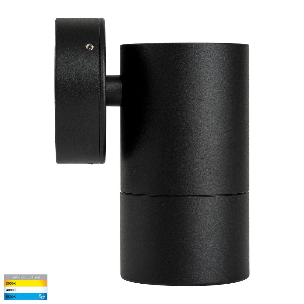 Buy Exterior Wall Lights Australia Maxi Tivah Fixed Down Wall Light Black 3CCT - HV1128T