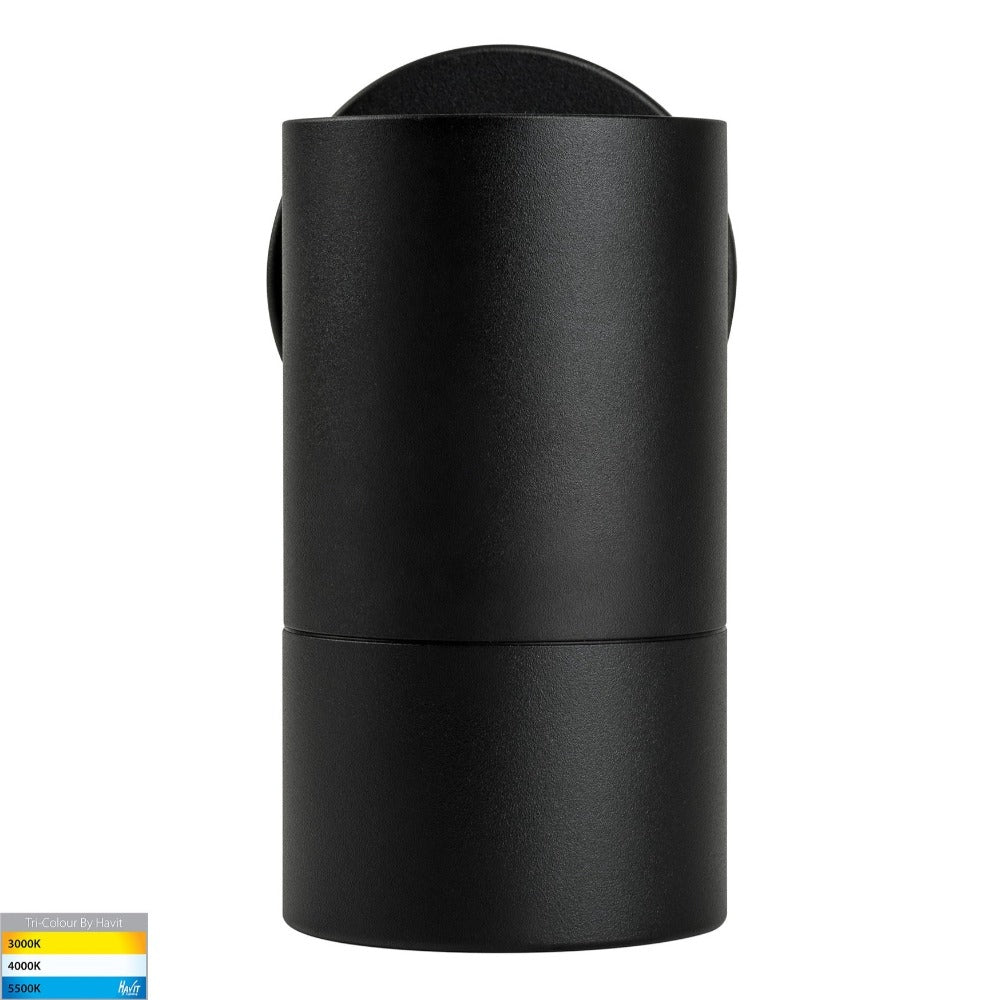 Buy Exterior Wall Lights Australia Maxi Tivah Fixed Down Wall Light Black 3CCT - HV1128T