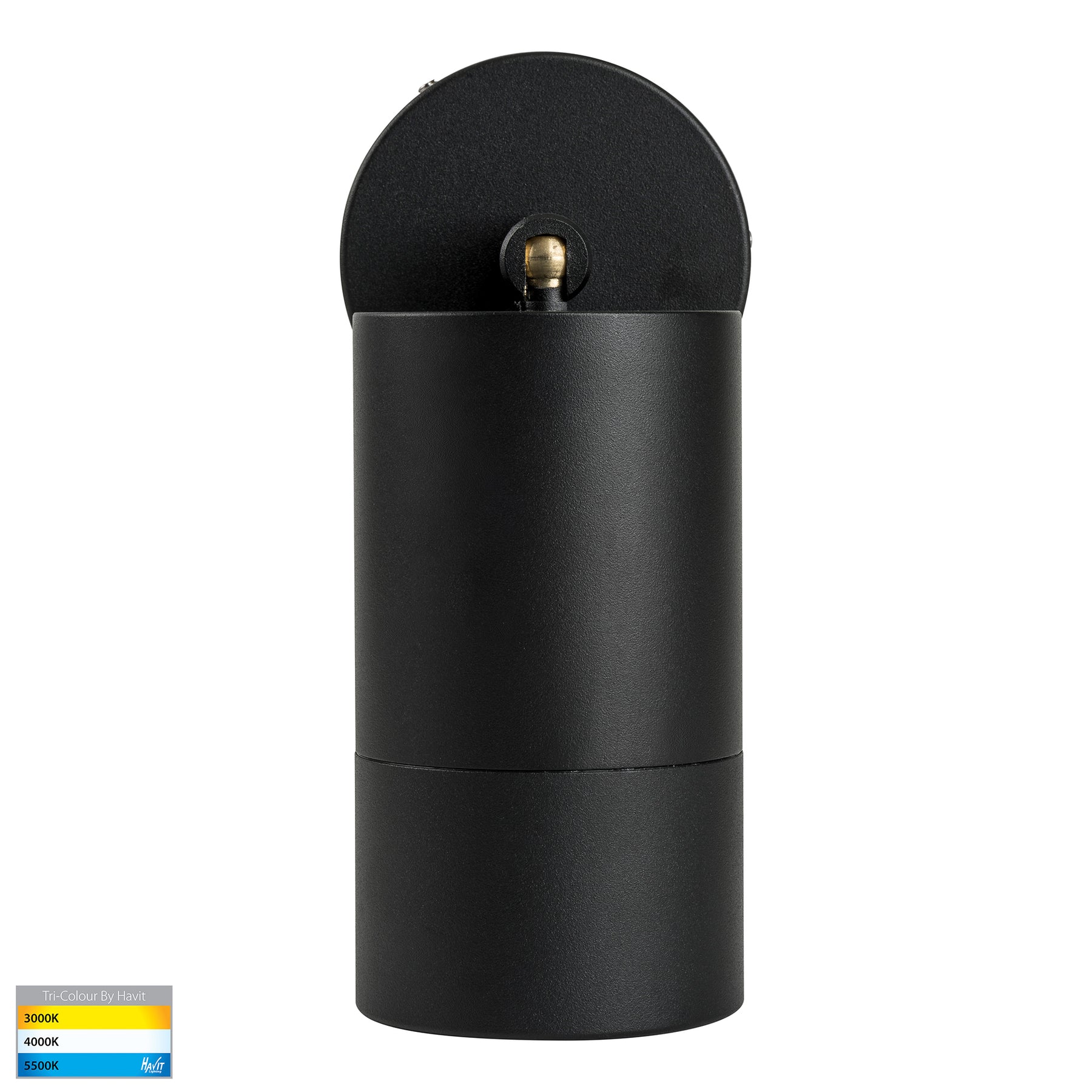 Buy Exterior Wall Lights Australia HV1228T Maxi Tivah 240V Tri-Colour Single Adjustable Wall Pillar Light Black