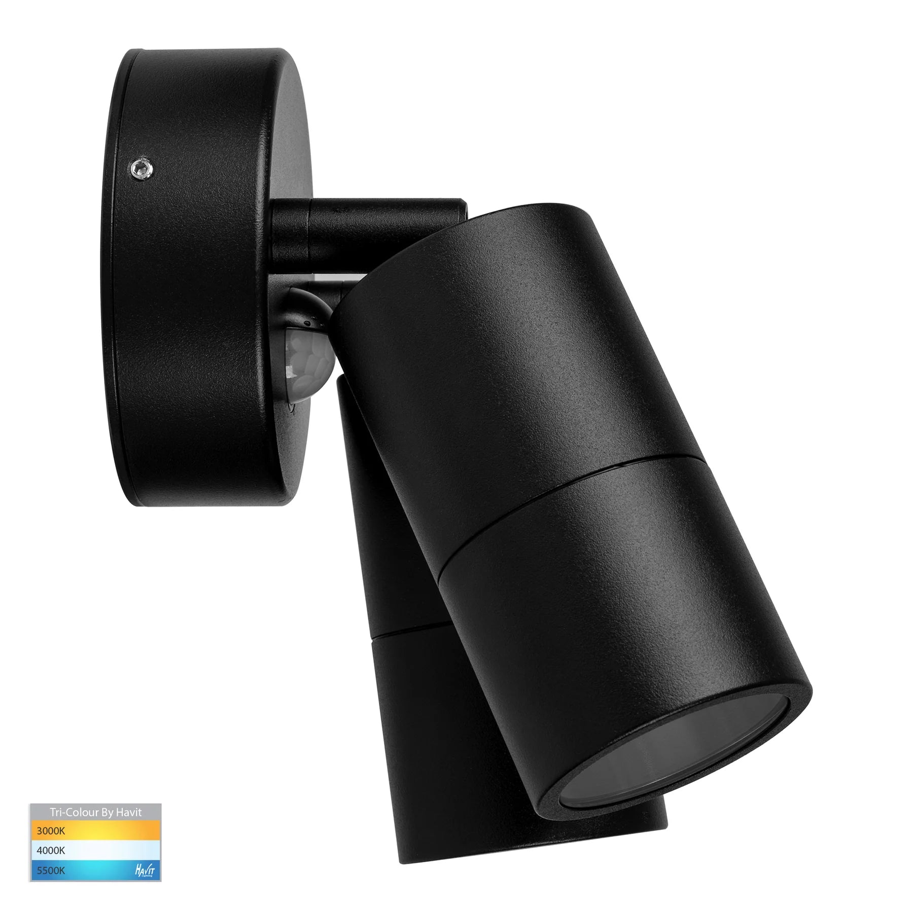 Tivah Black TRI Colour Double Adjustable Spot Lights with Sensor- HV1326T-PIR