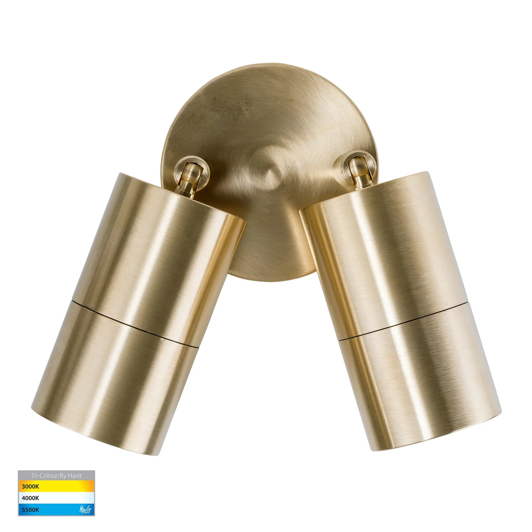 Buy Exterior Wall Lights Australia Tivah Exterior Wall 2 Lights Solid Brass 3 CCT - HV1355T