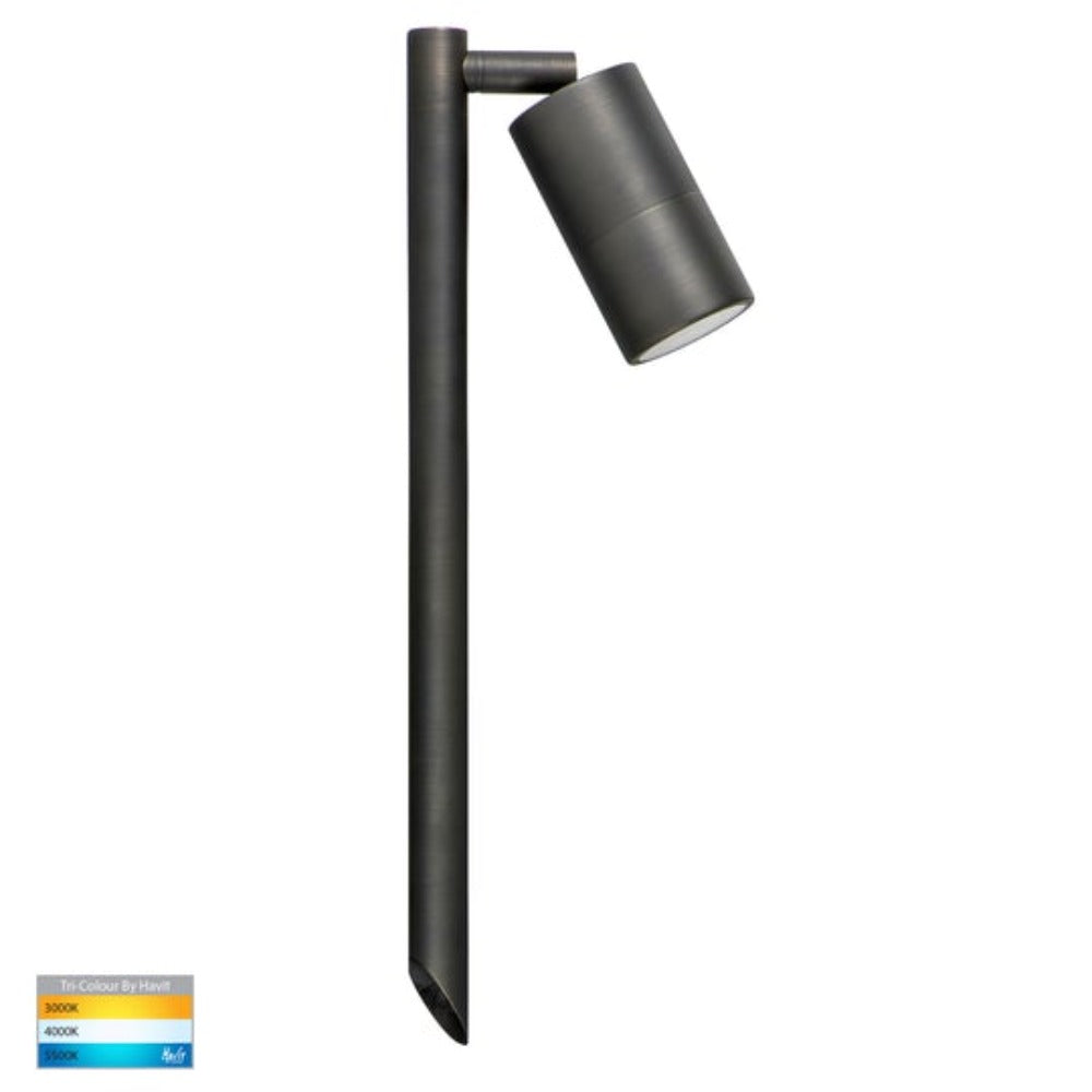 Buy Pathway Lights Australia Tivah Spike Light W60mm Antique Brass Solid Brass 3CCT - HV1407T-AB