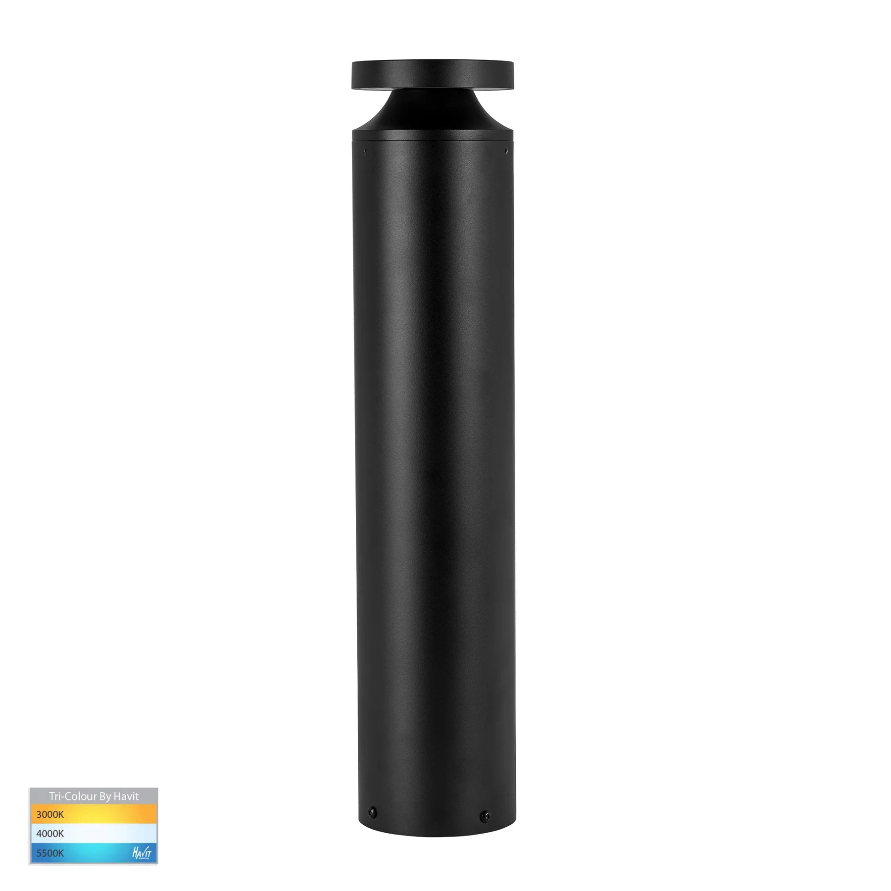 Noray LED Bollard Light H570mm 24V Black Aluminium 3 CCT - HV1638T-BLK-24V