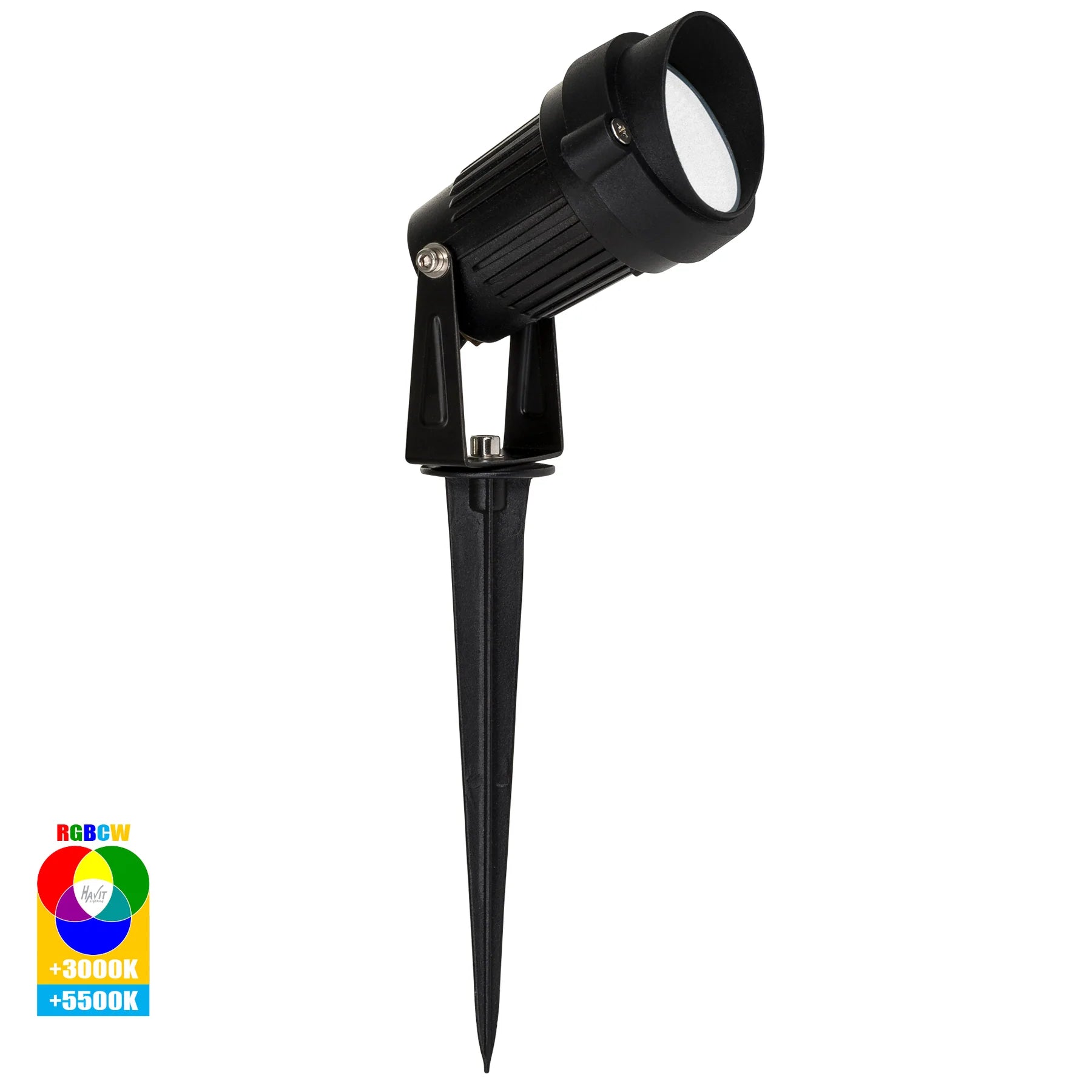 Spitze Spike Light Adjustable 24V Black Aluminium 2 CCT / RGB - HV1428RGBCW