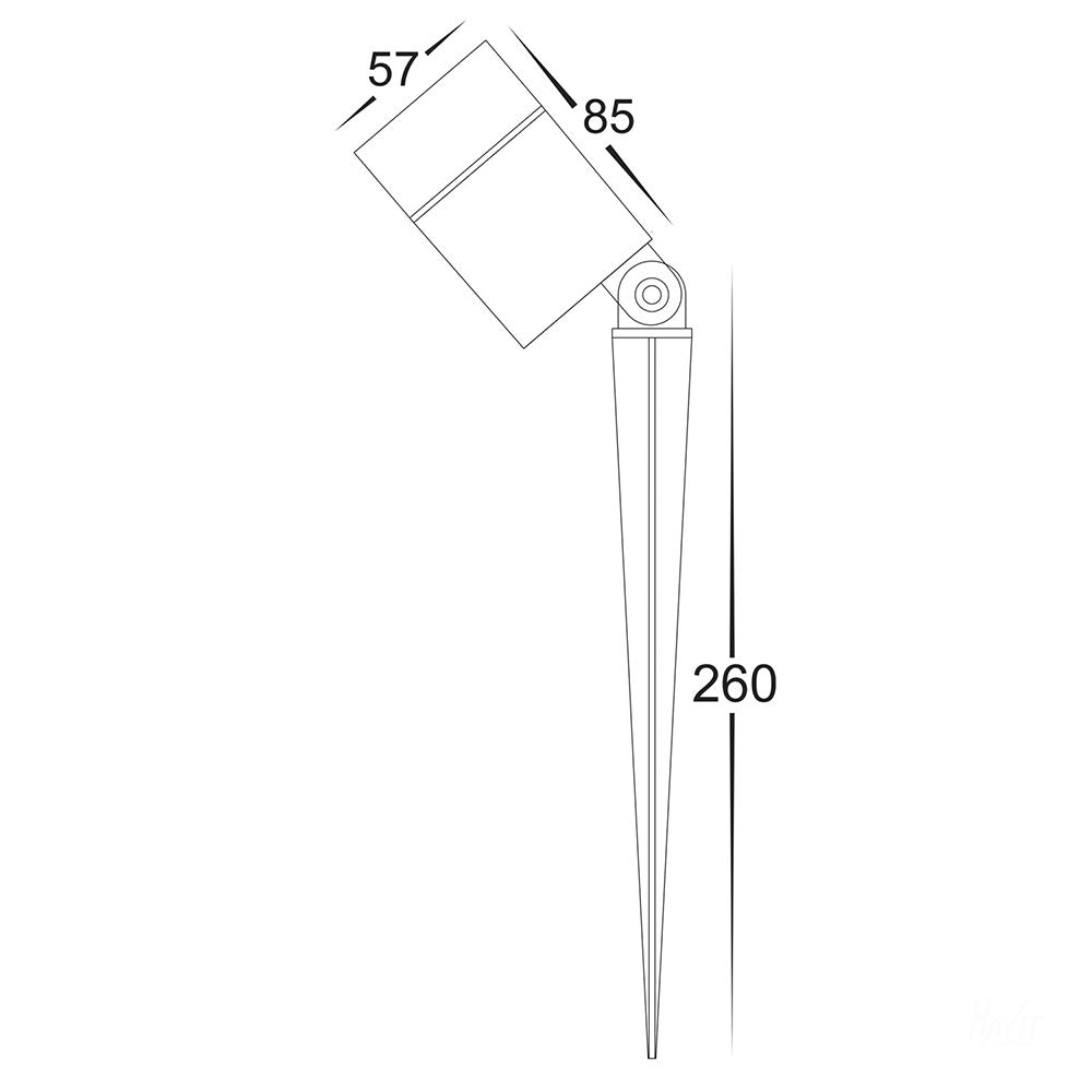 Buy Spike Lights Australia Oasis LED Spike Light 12V DC Black Aluminium / Clear Glass 3 CCT - HV1429T-7W