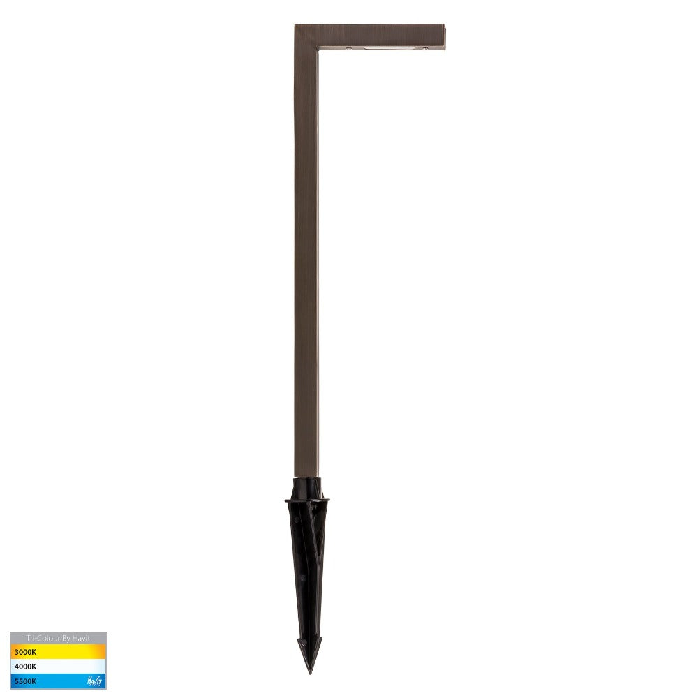 Buy Pathway Lights Australia Nedia Square Spike Light Antique Brass Solid Brass 3CCT - HV1459T-AB