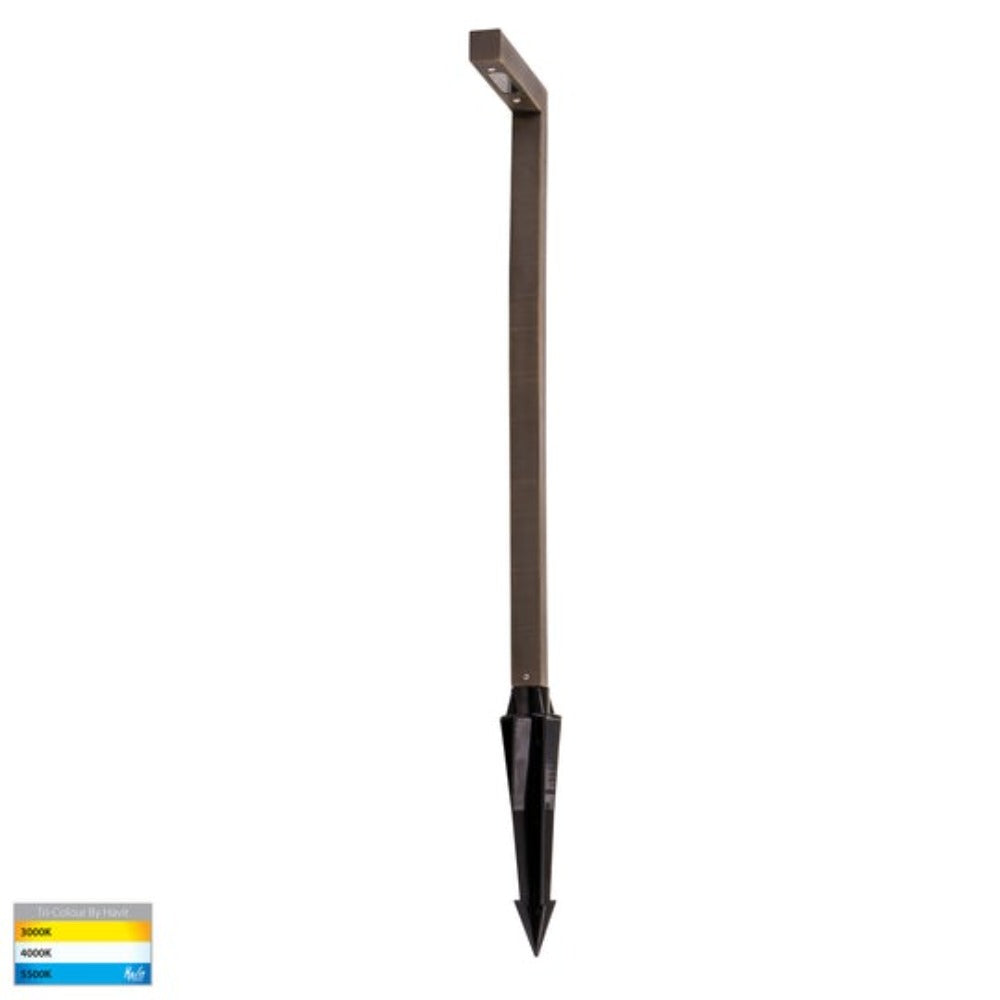 Buy Pathway Lights Australia Nedia Square Spike Light Antique Brass Solid Brass 3CCT - HV1459T-AB