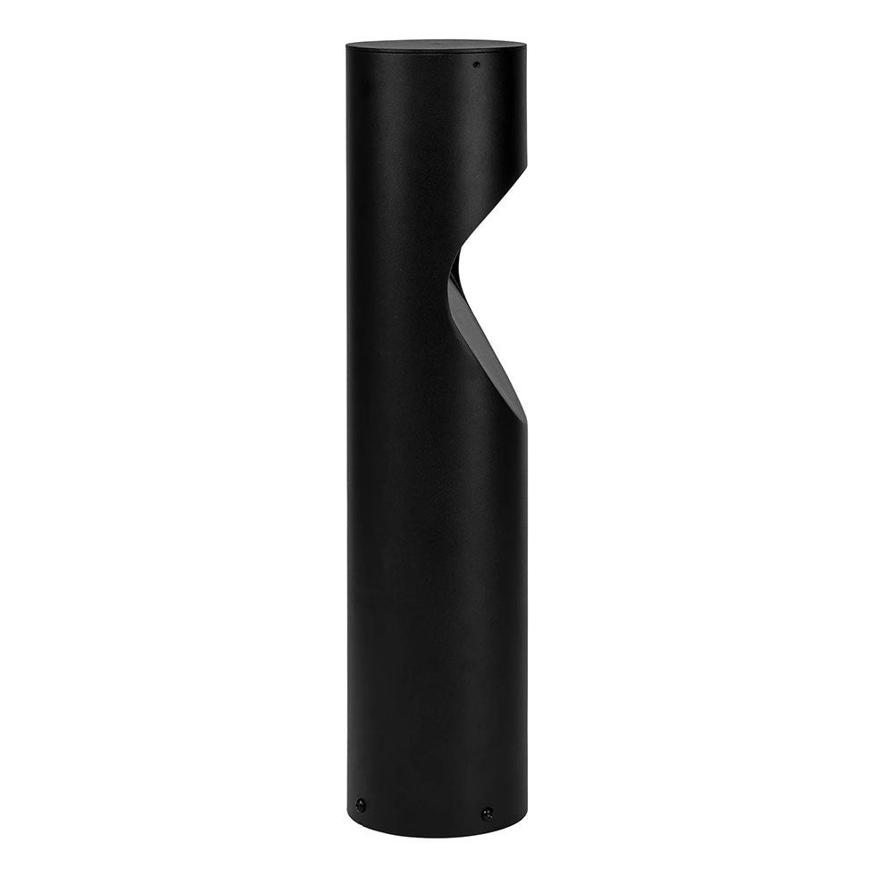 Fedor Round Bollard Light 24V DC H525mm Black Aluminium 3 CCT - HV1630T-BLK-24V-RND