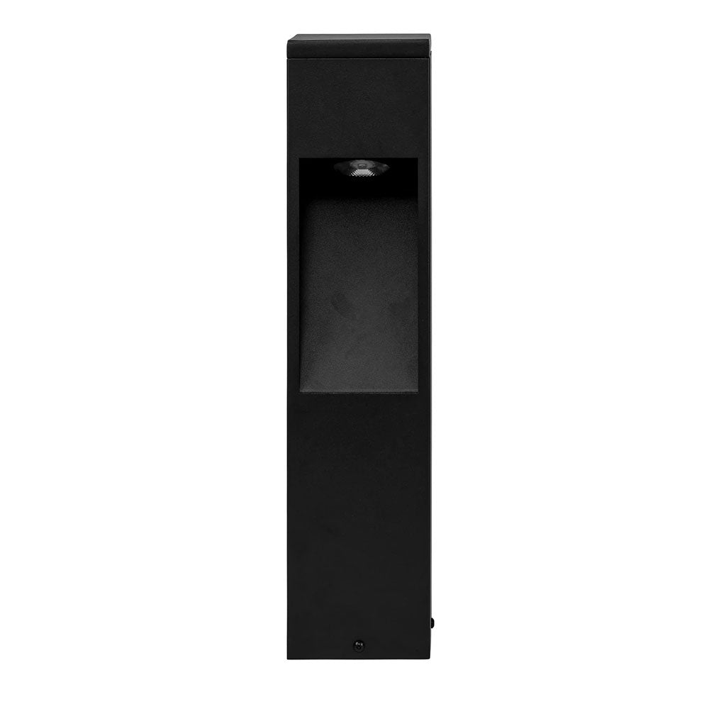 Buy Bollard Lights Australia Fedor Square Bollard Light H525mm Black Aluminium 3 CCT - HV1630T-BLK-240V-SQ