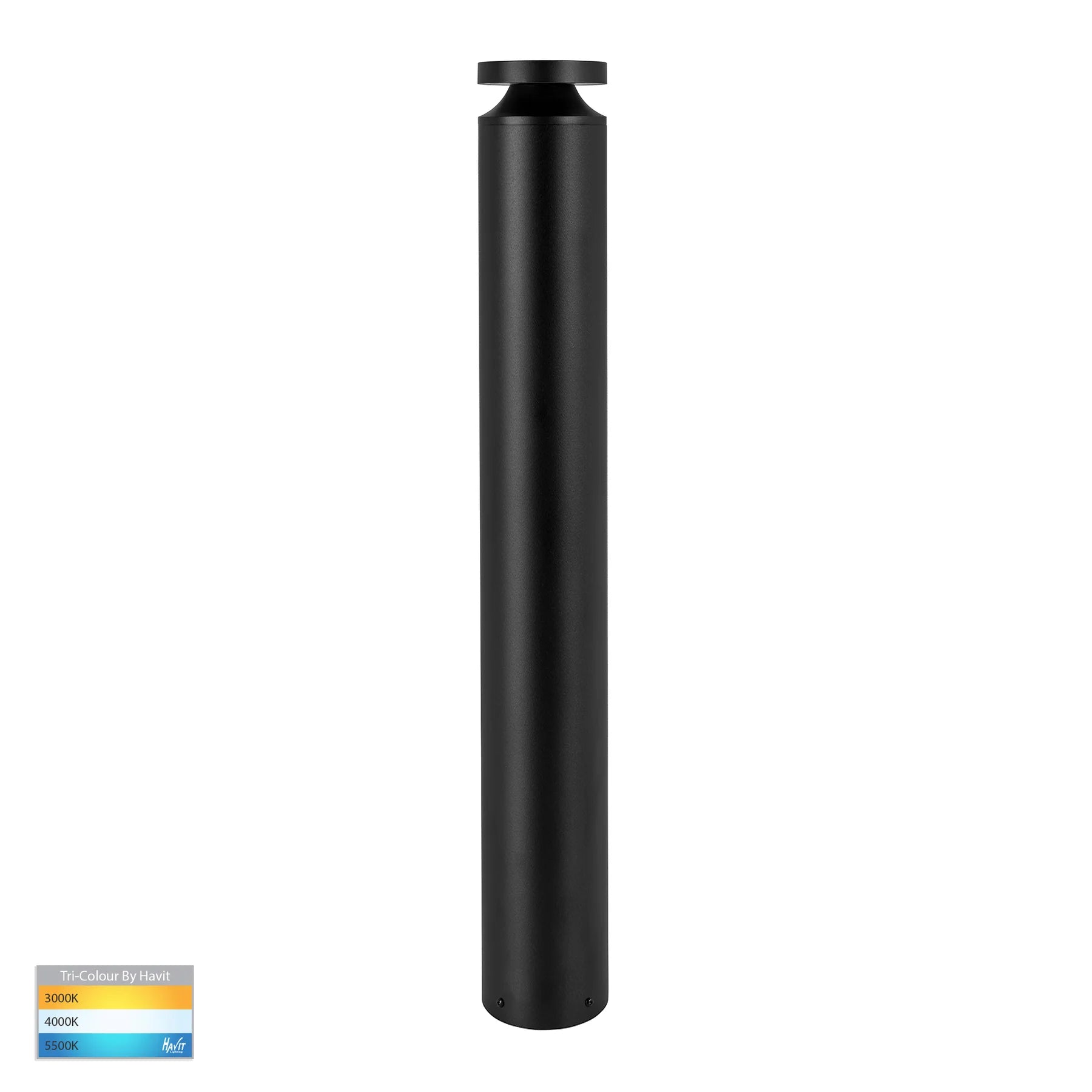 Noray LED Bollard Light H970mm 24V Black Aluminium 3 CCT - HV1639T-BLK-24V