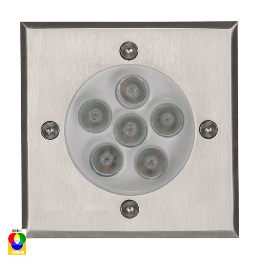 Buy Inground Lights Australia Metro Square Inground Light 316 Stainless Steel RGBW - HV1701RGBW