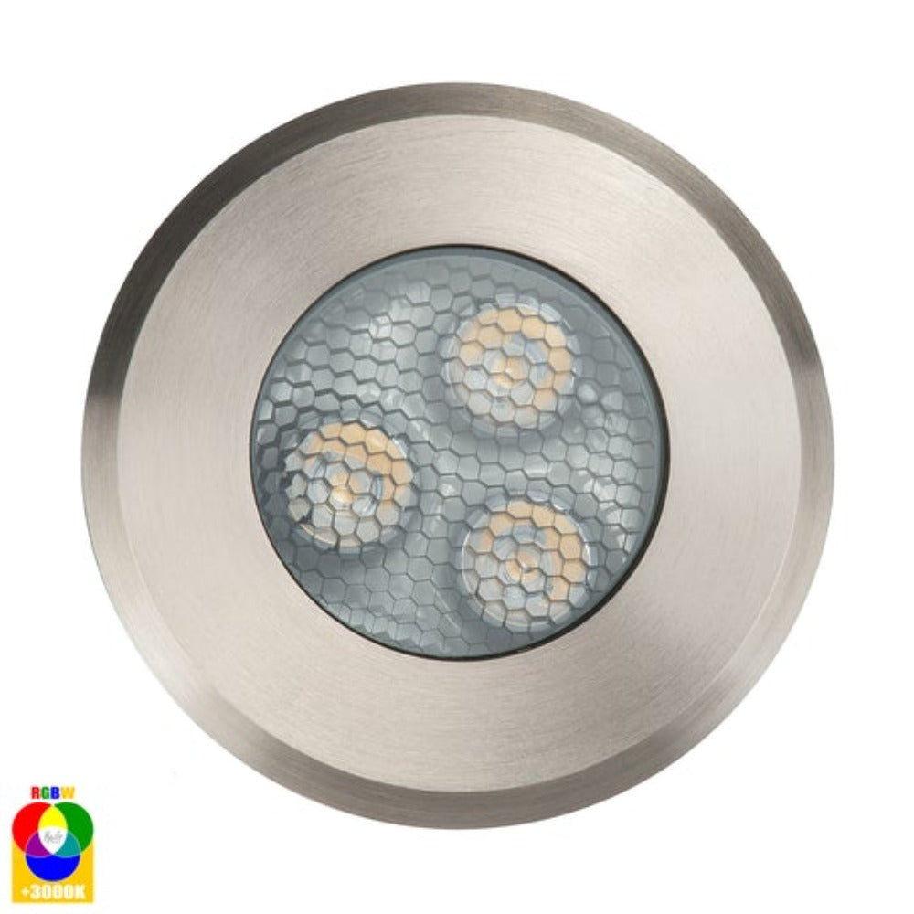 Split LED Inground Light W100mm 316 Stainless Steel RGBW - HV1841RGBW