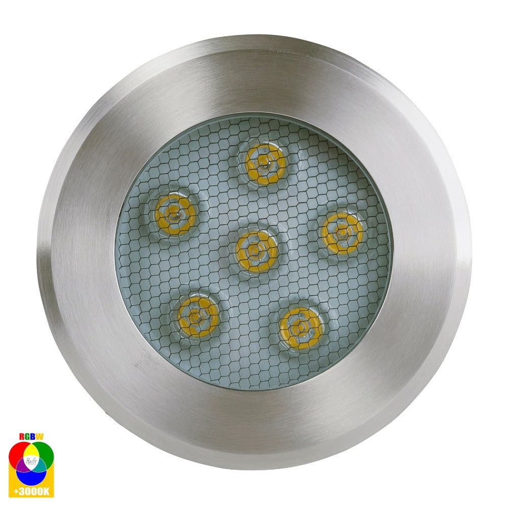 Buy Inground Lights Australia Split LED Inground Light W150mm 316 Stainless Steel RGBW - HV1842RGBW