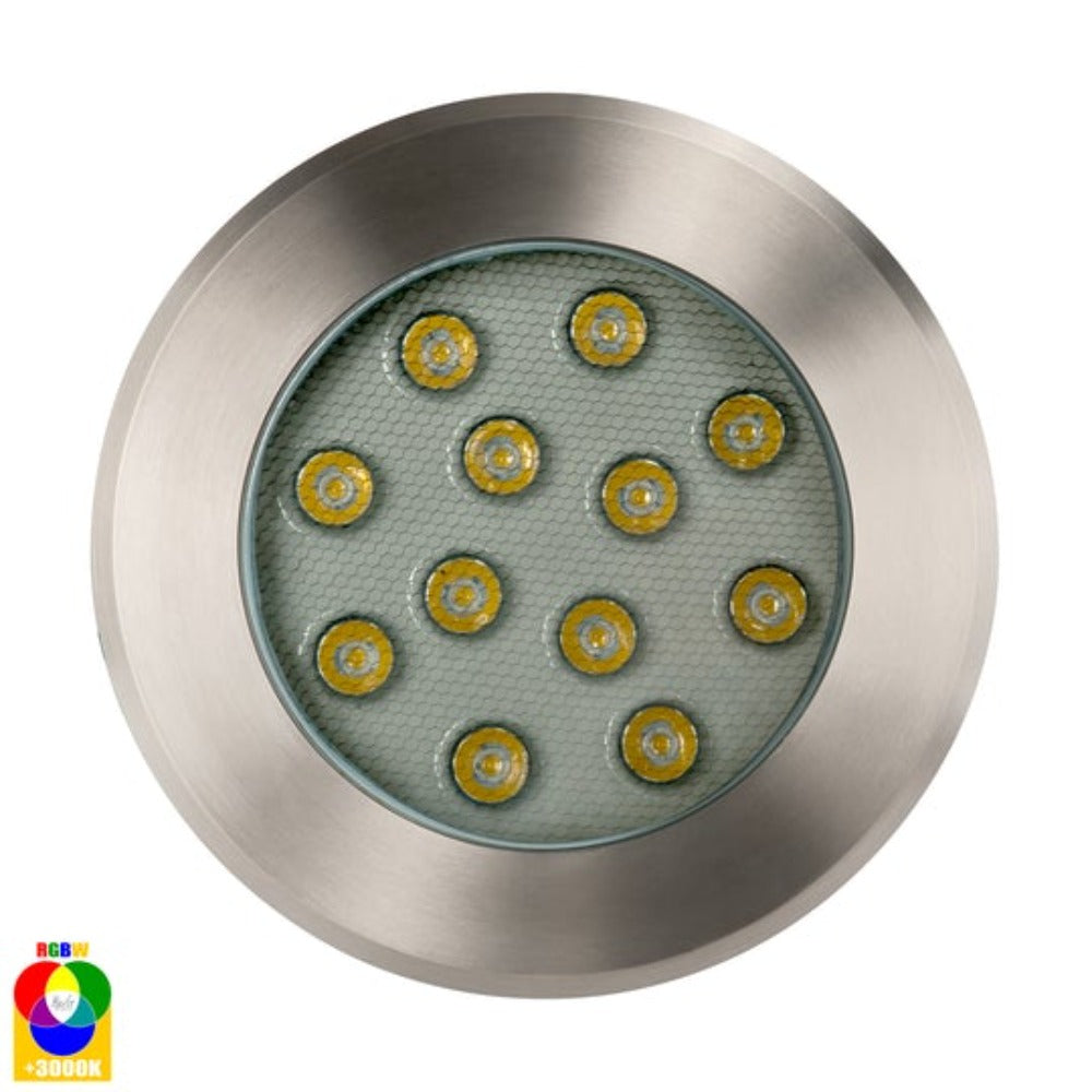 Buy Inground Lights Australia Split LED Inground Light W210mm 316 Stainless Steel RGBW - HV1843RGBW
