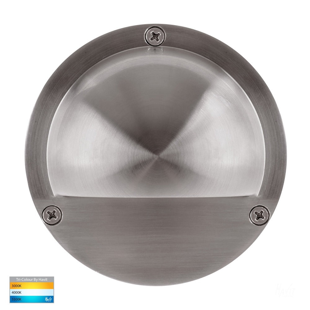 Buy Outdoor Step Lights Australia Pinta Step Lights with Eyelid 316 Stainless Steel 3CCT - HV2903T