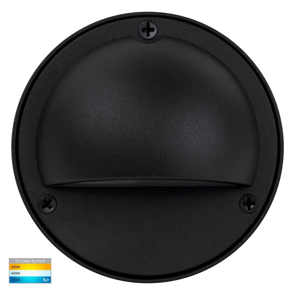 Buy Outdoor Step Lights Australia Pinta Step Light Black 240V 3CCT- HV2923T