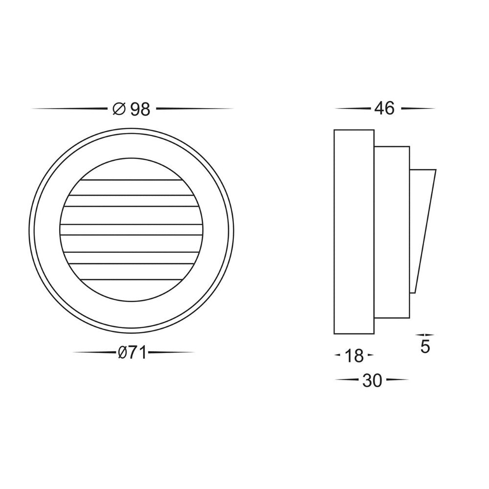 Buy Outdoor Step Lights Australia Pinta Step Light Black 12V 3CCT- HV2925T-12V