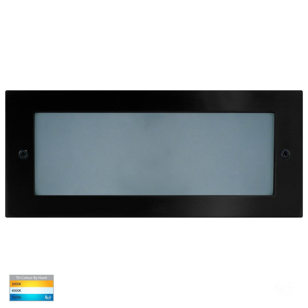 Buy Brick Lights Australia Bata LED Brick Light 240V Black 316 Stainless Steel 3CCT - HV3003T-BLK-240V