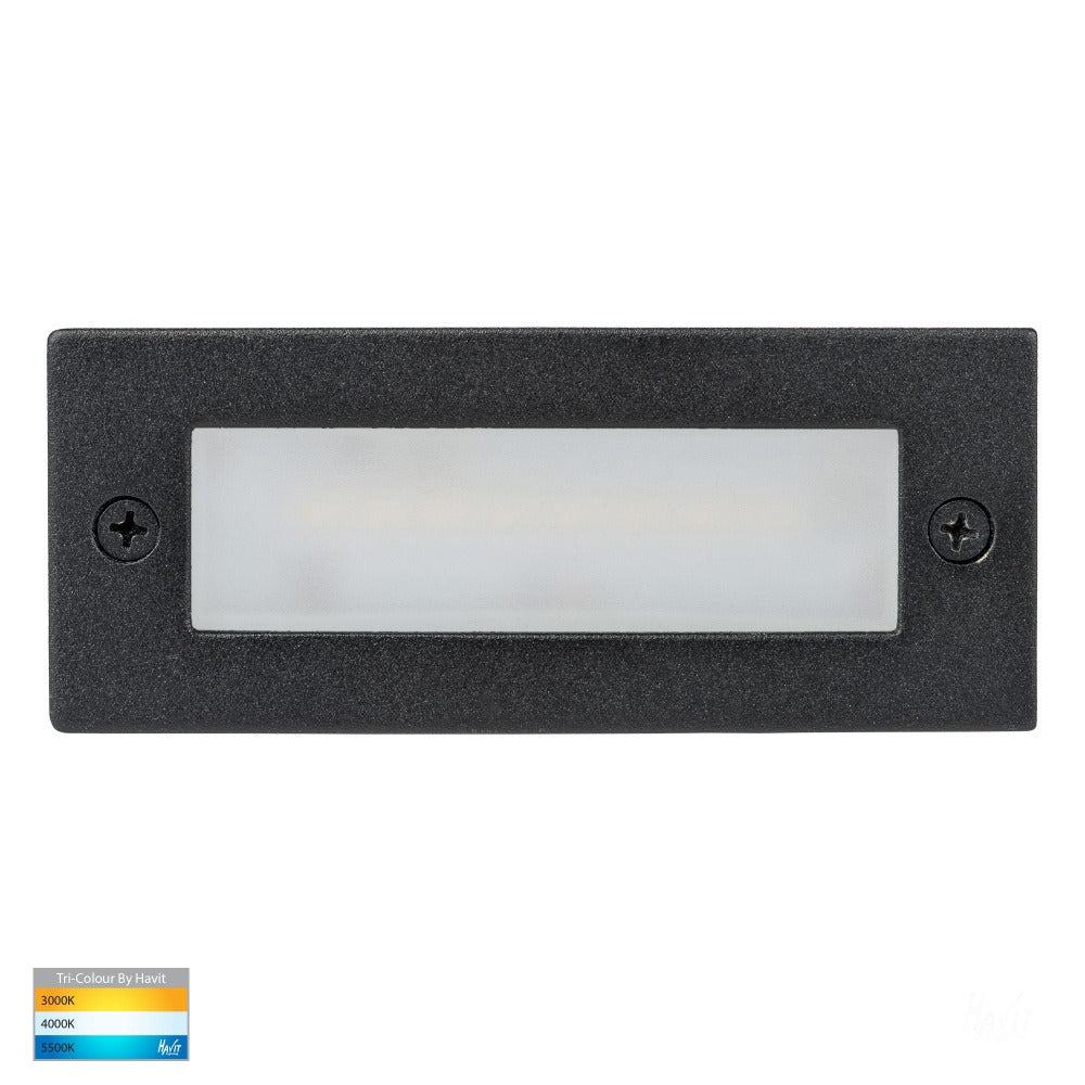 Buy Brick Lights Australia Bata LED Brick Light Black 316 Stainless Steel 3CCT - HV3005T-BLK-12V