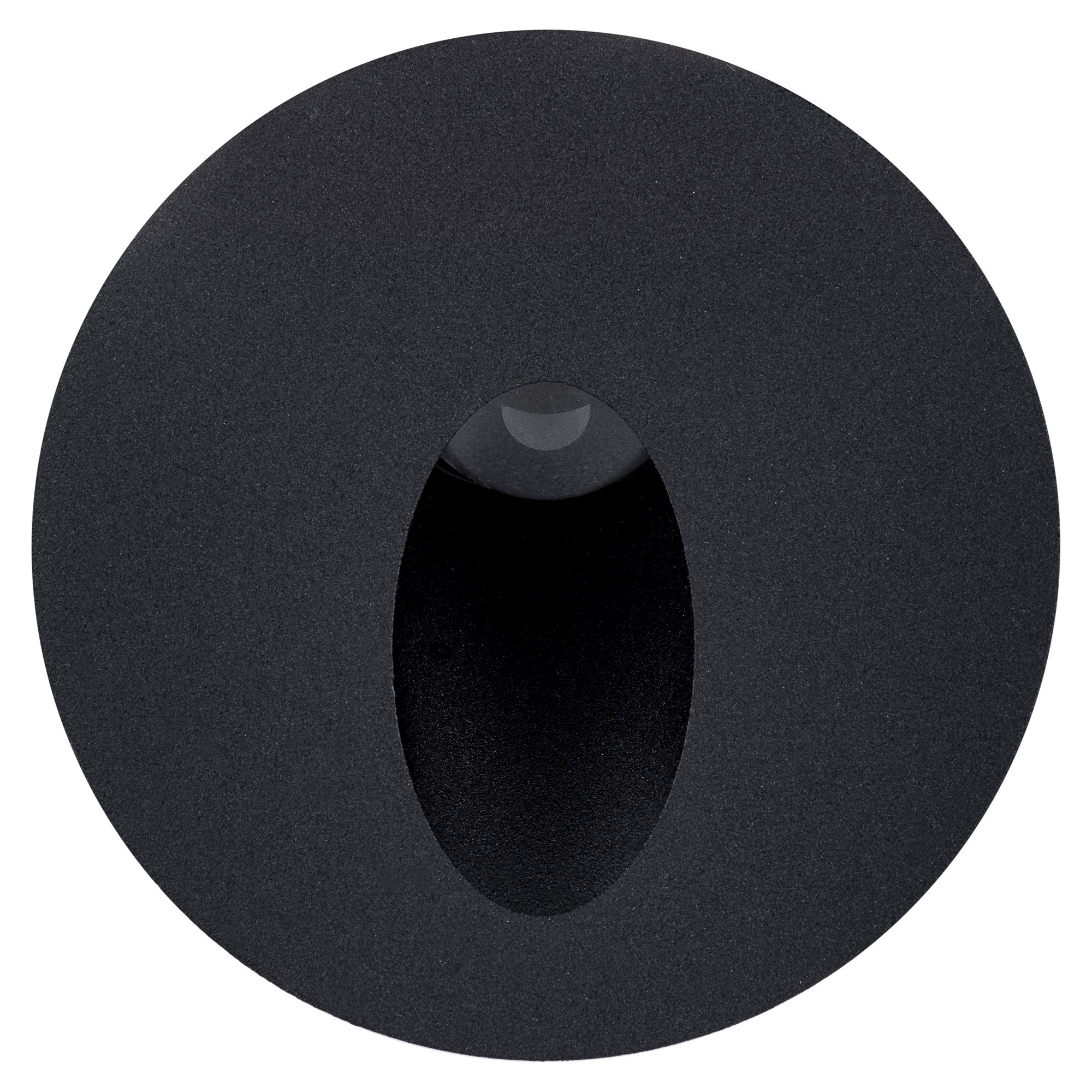 Buy Outdoor Step Lights Australia HV3205W-BLK Reces Recessed Round Step Light 3000K Black Aluminium