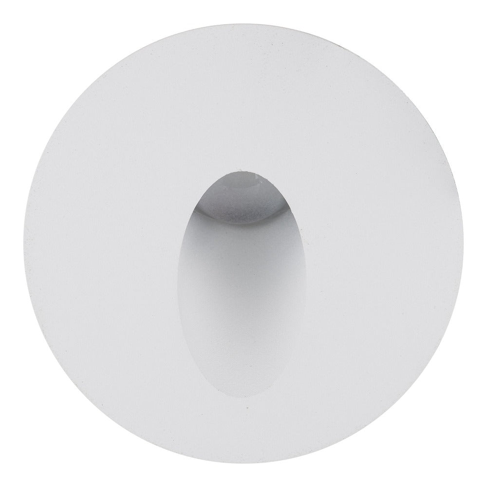 Buy Outdoor Step Lights Australia Reces Round Recessed Step Light White 3000K - HV3205W-WHT