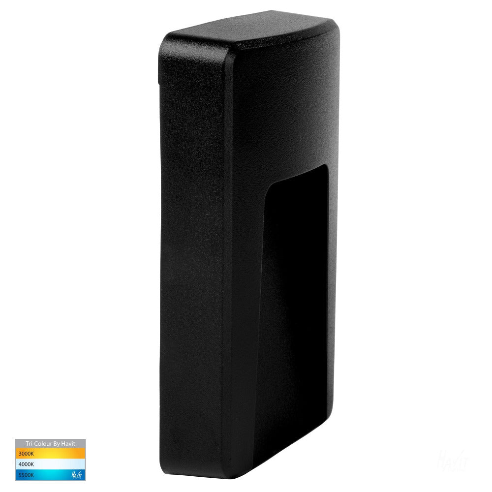 Buy Outdoor Step Lights Australia Seefore Rectangular LED Step Light Black 3CCT - HV3223T-BLK