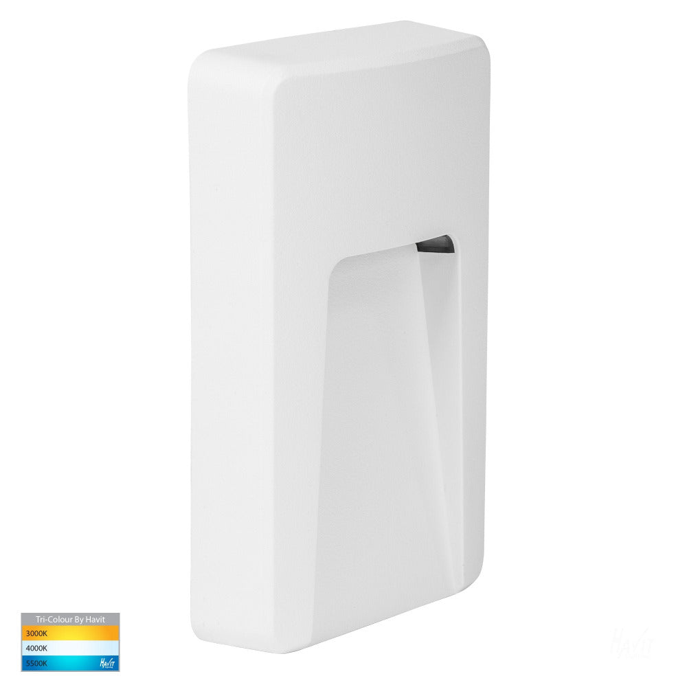 Buy Outdoor Step Lights Australia Seefore Rectangular LED Step Light White 3CCT - HV3223T-WHT