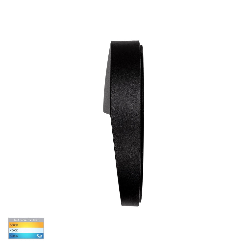 Buy Outdoor Step Lights Australia Fino Round LED Outdoor Step Light 3W Black 3CCT - HV3268T-BLK-12V-RND