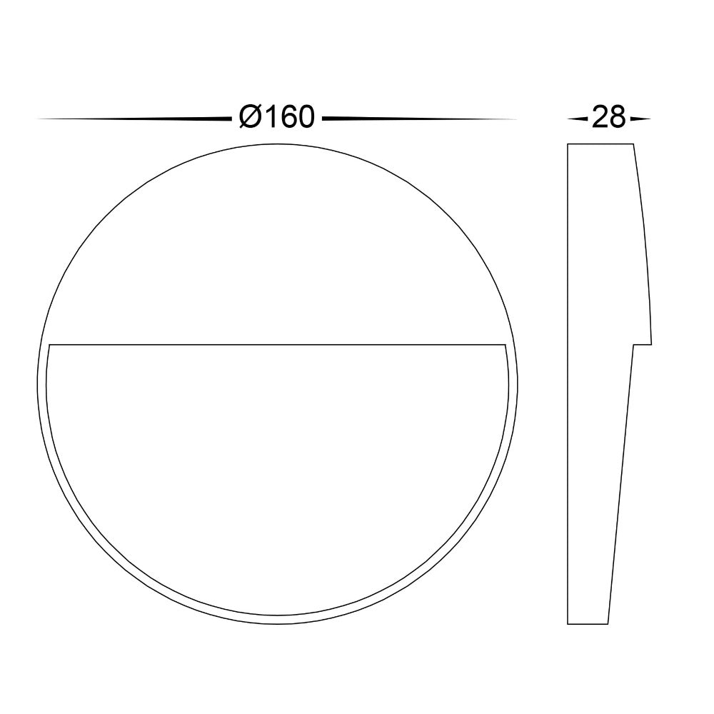 Buy Outdoor Step Lights Australia Fino Round LED Outdoor Step Light 6W White 3CCT - HV3269T-WHT-12V-RND