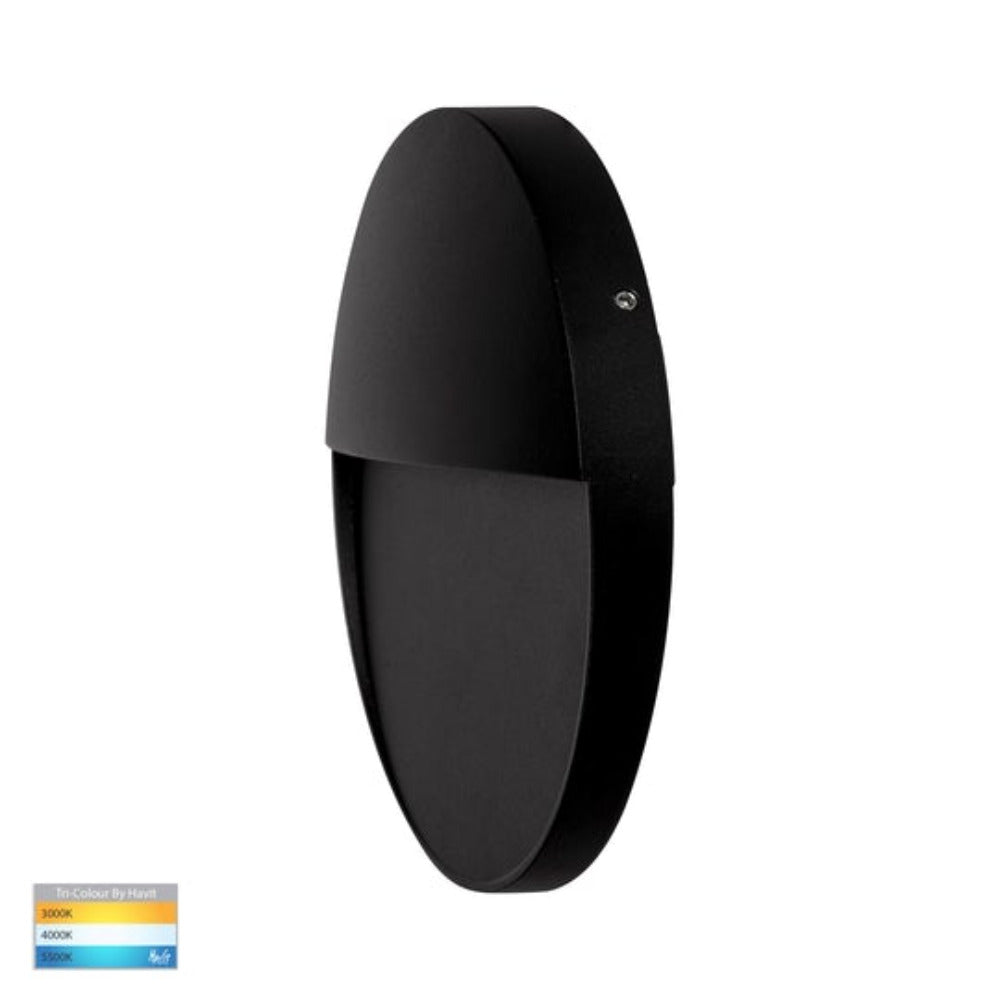 Buy Outdoor Step Lights Australia Fino Round LED Outdoor Step Light 6W Black 3CCT - HV3269T-BLK-12V-RND