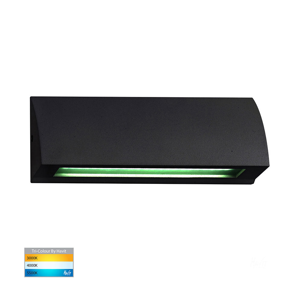 Buy Outdoor Step Lights Australia Taso Rectangular LED Step Light Black 3CCT - HV3271T-BLK-12V