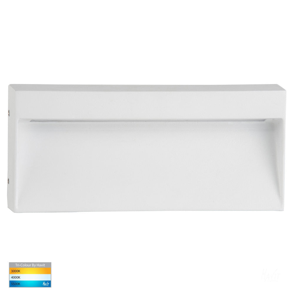 Buy Outdoor Step Lights Australia Virsma Rectangular LED Step Light 240V White 3CCT - HV3275T-WHT-240V