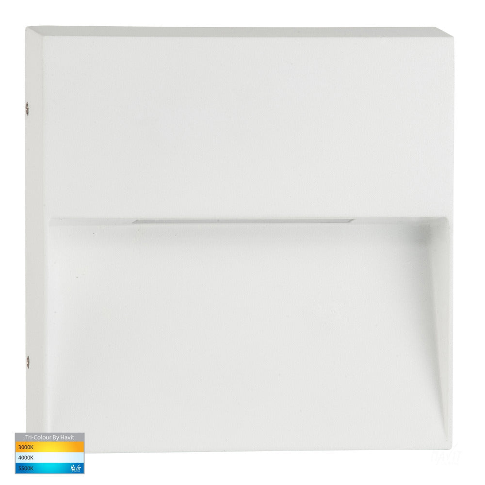 Buy Outdoor Step Lights Australia Virsma Square Step Light White 4W 12V 3CCT - HV3276T-WHT-12V