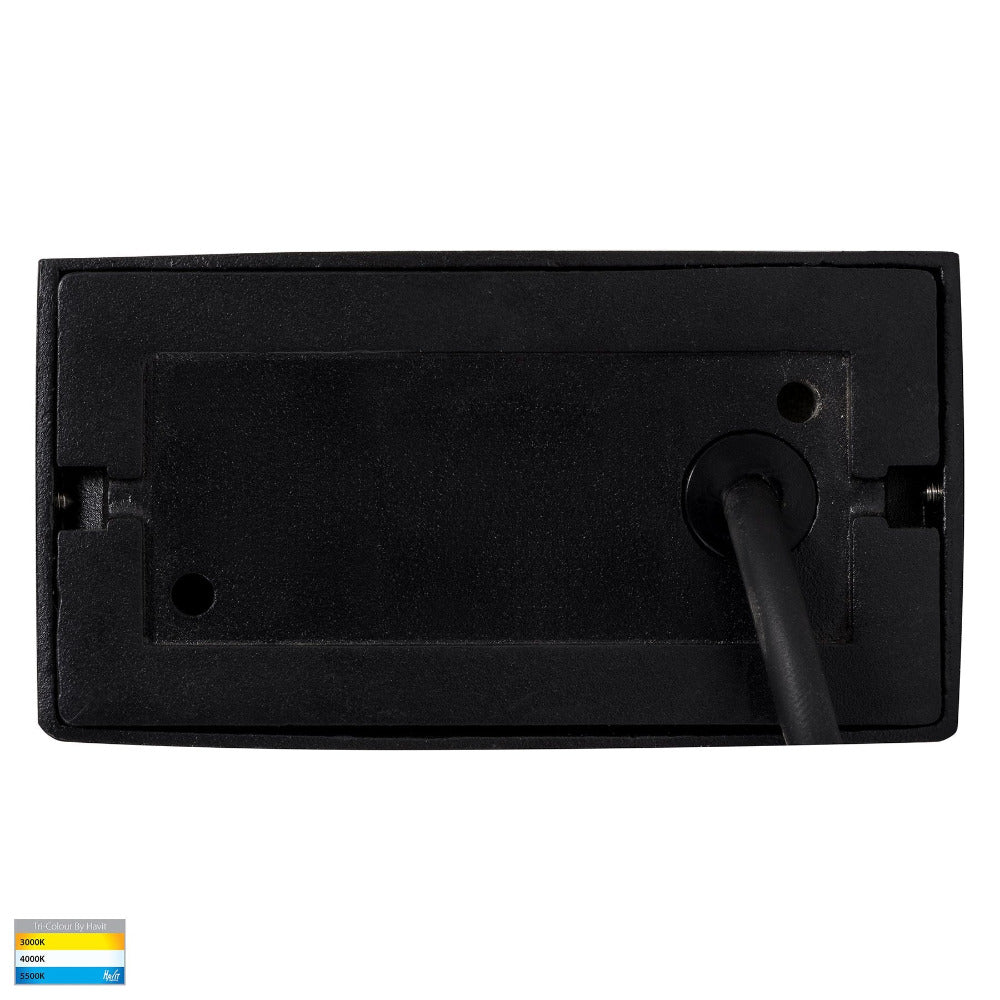 Buy Outdoor Step Lights Australia Ridge Surface Mounted Step Light Black 316 Stainless Steel 3CCT- HV3283T-BLK