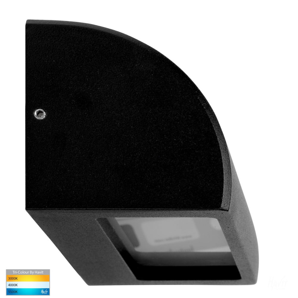 Buy Outdoor Step Lights Australia Ridge Surface Mounted Step Light Black 316 Stainless Steel 3CCT- HV3283T-BLK