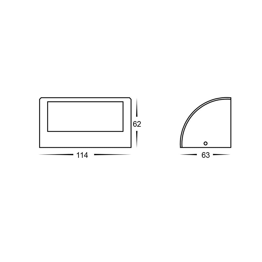 Buy Outdoor Step Lights Australia Ridge Surface Mounted Step Light 316 Stainless Steel 3CCT- HV3283T-SS316