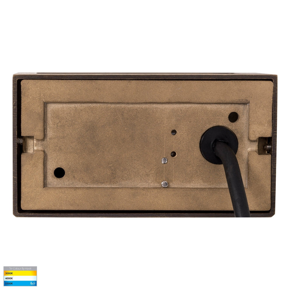 Buy Outdoor Step Lights Australia Ridge Surface Mounted Step Light Bronze 3CCT - HV3283T-BRZ