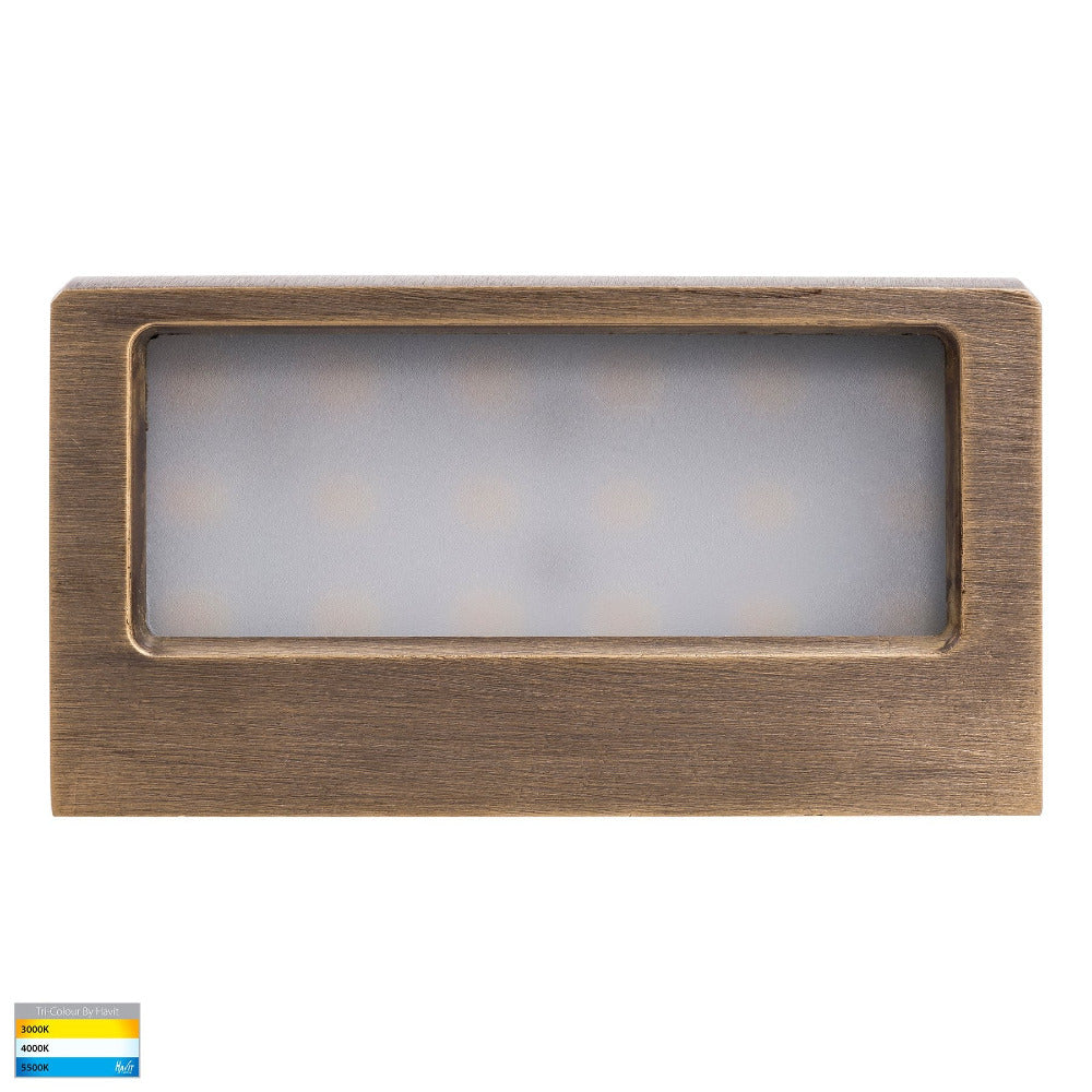 Buy Outdoor Step Lights Australia Ridge Surface Mounted Step Light Bronze 3CCT - HV3283T-BRZ