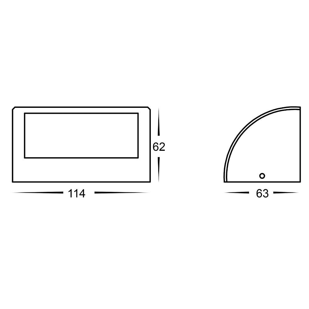 Buy Outdoor Step Lights Australia Ridge LED Outdoor Step Light 6W Graphite 3CCT - HV3283T-GPH