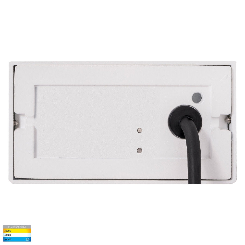 Buy Outdoor Step Lights Australia Ridge Surface Mounted Step Light White 3CCT- HV3283T-WHT