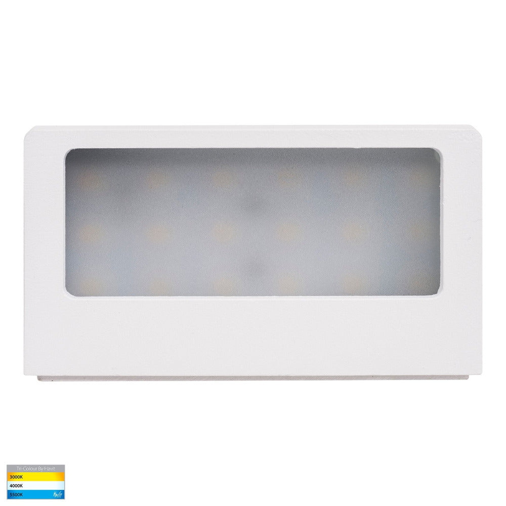 Buy Outdoor Step Lights Australia Ridge Surface Mounted Step Light White 3CCT- HV3283T-WHT