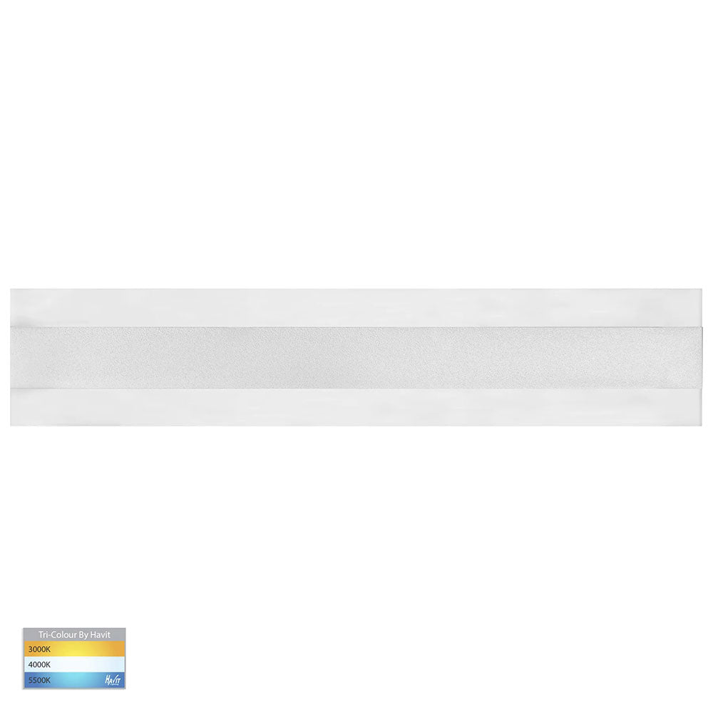 Buy Exterior Wall Lights Australia Barline LED Exterior Wall Light L600mm White Aluminium 3 CCT - HV3582T-WHT