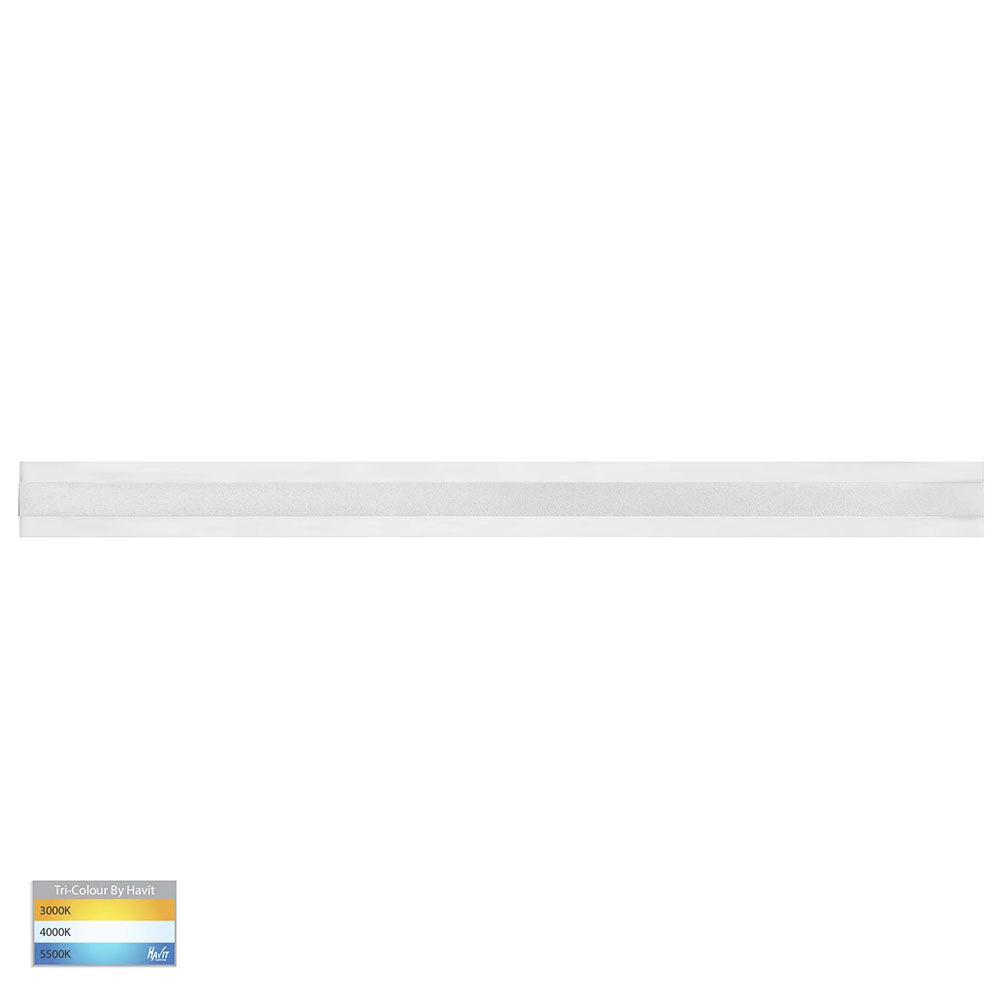 Buy Exterior Wall Lights Australia Barline LED Exterior Wall Light L1500mm White Aluminium 3 CCT - HV3586T-WHT